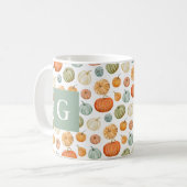 秋のカラフルかぼちゃマグ コーヒーマグカップ (正面左)