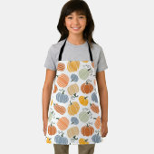 秋のカラフルかぼちゃ模様 エプロン (インサイチュ)