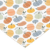 秋のカラフルかぼちゃ模様 ショートテーブルランナー (コーナー)