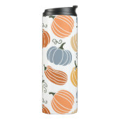 秋のカラフルかぼちゃ模様 タンブラー (回転左)