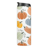 秋のカラフルかぼちゃ模様 タンブラー (回転右)