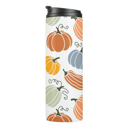 秋のカラフルかぼちゃ模様 タンブラー (回転右)