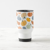秋のカラフルかぼちゃ模様 トラベルマグ (中央)