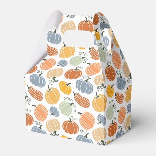 秋のカラフルかぼちゃ模様 フェイバーボックス (裏面サイド)