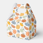 秋のカラフルかぼちゃ模様 フェイバーボックス (正面サイド)