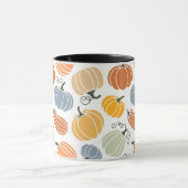 秋のカラフルかぼちゃ模様 マグカップ (中央)