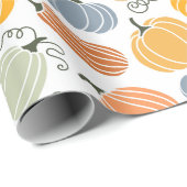 秋のカラフルかぼちゃ模様 ラッピングペーパー (ロールコーナー)