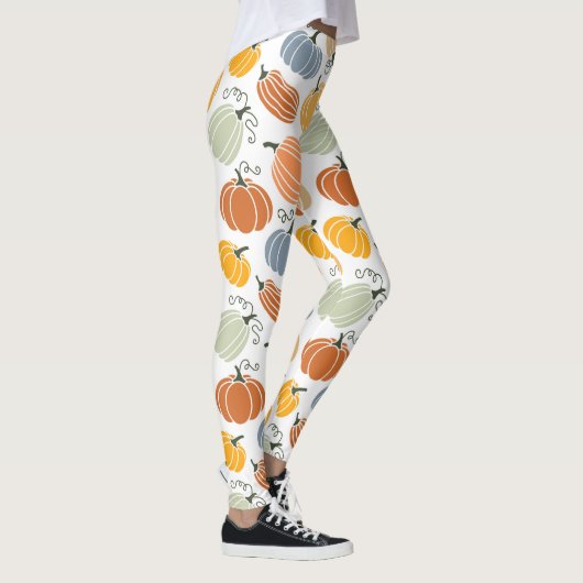 秋のカラフルかぼちゃ模様 レギンス (右)