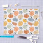 秋のカラフルかぼちゃ模様 薄葉紙 (クラフト)