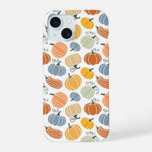 秋のカラフルかぼちゃ模様 iPhone 15ケース