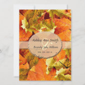 秋のカラフルな落ち葉の結婚式招待状 招待状 (裏面)