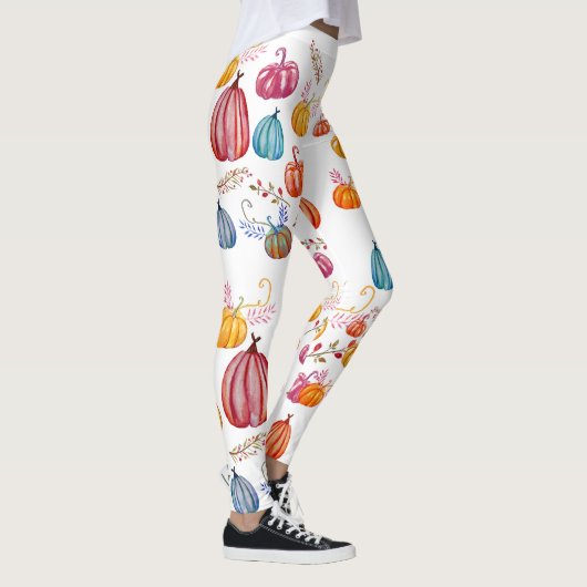 秋のカラフルカボチャカスタムンレギンス レギンス (右)