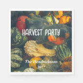 秋のカラフルカボチャ スタンダードランチョンナプキン (正面)