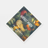 秋のカラフルカボチャ スタンダードランチョンナプキン (角)