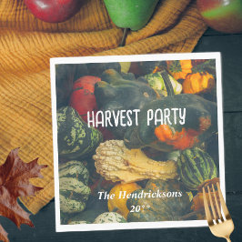 秋のカラフルカボチャ スタンダードランチョンナプキン