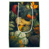 秋のカラフルカボチャ ミディアムペーパーバッグ (裏面)