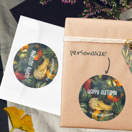 秋のカラフルカボチャ ラウンドシール