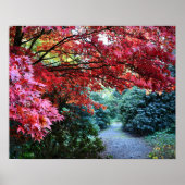 秋のカラフル庭の散歩 ポスター (正面)