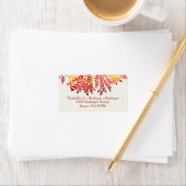 秋のカラフル紅葉差出人住所ラベル ラベル (インサイチュ)