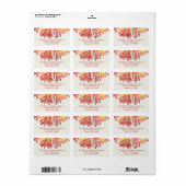 秋のカラフル紅葉差出人住所ラベル ラベル (フルシート)