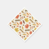 秋のカラフル葉秋模様 スタンダードカクテルナプキン (角)