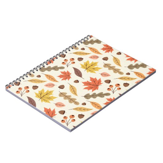 秋のカラフル葉秋模様 ノートブック (左側)