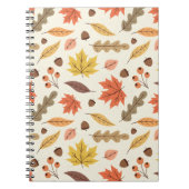 秋のカラフル葉秋模様 ノートブック (正面)