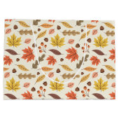 秋のカラフル葉秋模様 ラージペーパーバッグ (裏面)
