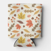 秋のカラフル葉秋模様 缶クーラー (正面)