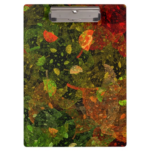 秋のカラフル装飾デザイン クリップボード (正面)
