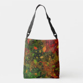 秋のカラフル装飾デザイン クロスボディバッグ (裏面)