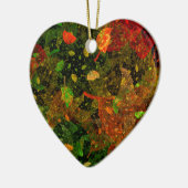 秋のカラフル装飾デザイン セラミックオーナメント (左)