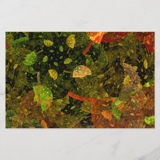 秋のカラフル装飾デザイン チラシ (正面)