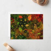 秋のカラフル装飾デザイン ノートカード (正面/裏面インサイチュ)