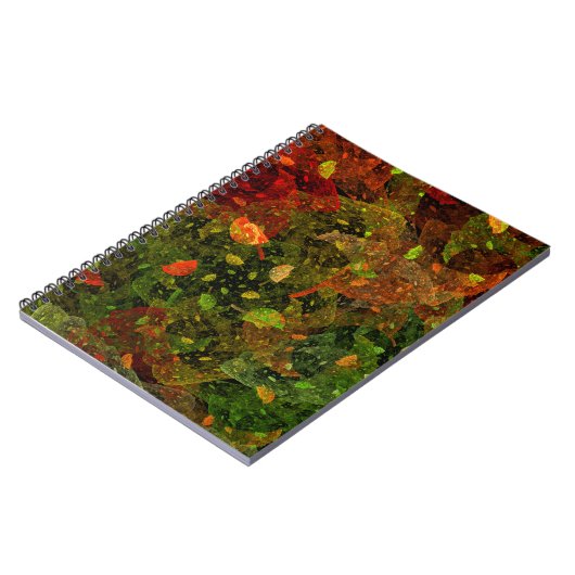 秋のカラフル装飾デザイン ノートブック (左側)