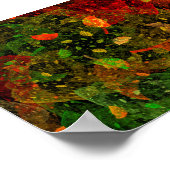 秋のカラフル装飾デザイン ポスター (角)