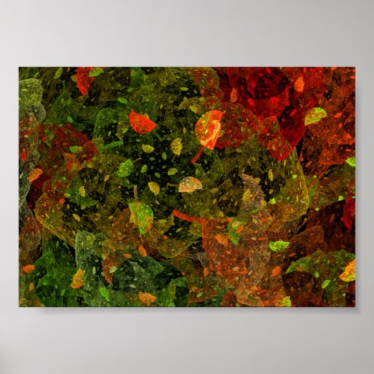 秋のカラフル装飾デザイン ポスター (正面)