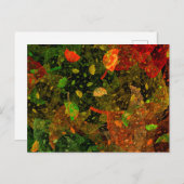 秋のカラフル装飾デザイン ポストカード (正面/裏面)