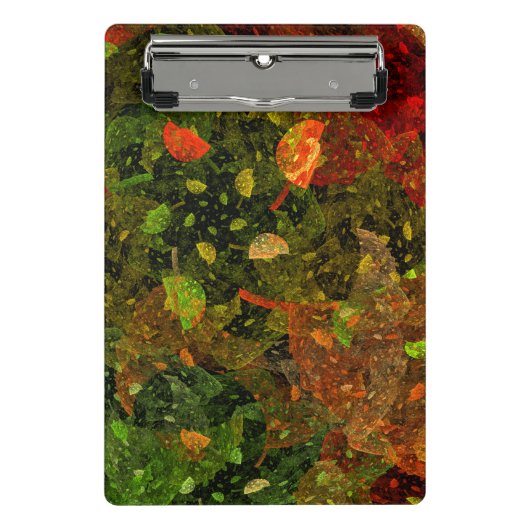 秋のカラフル装飾デザイン ミニクリップボード (正面)