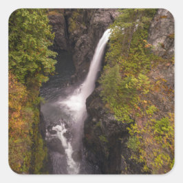 秋のカラーズアットザエルク滝 スクエアシール