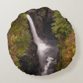 秋のカラーズアットザエルク滝 ラウンドクッション (裏面)