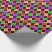 秋のカラーズハーレクイン ラッピングペーパー (コーナー)