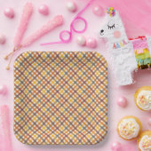 秋のカラーズプレイド ペーパープレート (パーティー)