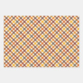 秋のカラーズプレイド ラッピングペーパーシート (正面)