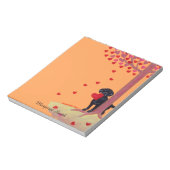 秋のカラーブラックラブラドール ノートパッド (回転)