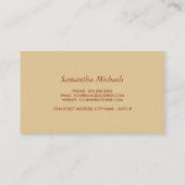 秋のカラーブロックビジネスカード 名刺 (裏面)