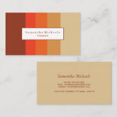 秋のカラーブロックビジネスカード 名刺 (正面/裏面)