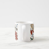 秋のカラーリーフスクエアデザイン エスプレッソカップ (裏面)