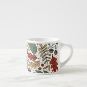 秋のカラーリーフスクエアデザイン エスプレッソカップ (右)
