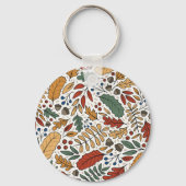 秋のカラーリーフスクエアデザイン キーホルダー (裏面)